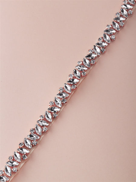 4610BT-I-RG Ivory/Rose Gold BELT by Mariell