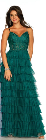 Dave & Johnny 11148W in emerald at Amari Prom in Littleton MA