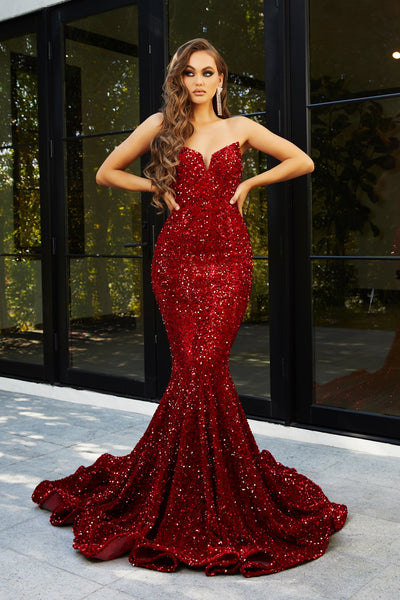 Portia and Scarlett Prom Dress PS21208 red